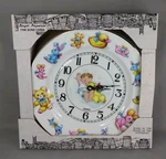 Vintage Royal Imperial Bone China Quartz Plate Wall Clock Children's Teddy Bears. Fixed Price $13.59.