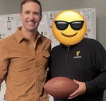Drew Brees Signed Wilson Football (see Photos). Fixed Price $125.00.