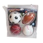 Big League Sports Stars 4 Pack Foam Baseball Basketball Football Soccer. Fixed Price $15.00.