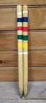 Vtg 70'S Set Of 2 Wooden Croquet Lawn Yard Game Goal Target Stakes 14" Tall. Fixed Price $11.91.