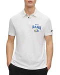 Angeles Rams Polo Shirt Mens Large White Pullover Hugo Boss Football Nfl. Fixed Price $69.88.