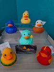 2.5" 2026 Target Rubber Ducks -set Of 6- Burgr, Dog, Egle, Hat, Librty, Firewks. Fixed Price $13.00.