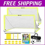 Kids Soccer Training Goals Set 2 Portable 6X4 Ft For Backyard Fun-. Fixed Price $87.99.