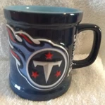 Tennessee Titans Nfl 14OZ Raised Design Coffee Mug Cup Football. Fixed Price $6.99.