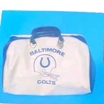 Vintage 1970'S Baltimore Colts (indianapolis) Vinyl Gym Duffle Bag Nfl. Fixed Price $40.00.