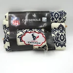 Houston Texans Casserole Kimono Wrap Carrier Nfl Football Dish Tote 16X10X8. Fixed Price $29.15.