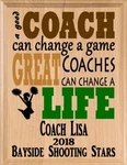 Personalized Cheer Coach Gift Plaque - Custom Wood Award. Fixed Price $39.99.