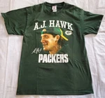 Nfl Players Aj Hawk Face Graphic Green Bay Packers Football T-shirt Mens Tee. Fixed Price $25.00.