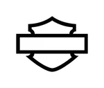 Two Harley Shield Bar Vinyl Sticker Decals - Various Colors Black Orange White. Fixed Price $24.00.