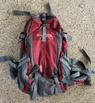 Unused Clean Olympia Hawk 20" Outdoor Backpack, Red & Grey H20 W/ Cover. Fixed Price $75.00.