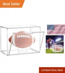 Football Display Case Full Size Acrylic Clear Box With Stand Uv Protected Memo. Fixed Price $21.79.