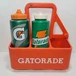 Vtg Gatorade Orange 6 Pack Sport Squeeze Water Carrier Holder W/2 Bottles. Fixed Price $22.00.