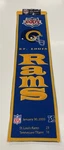 St. Louis Rams Nfl Super Bowl Xxxiv Winning Streak Embroidered Heritage Banner!. Fixed Price $70.00.