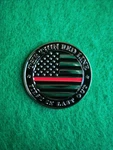 Thin Red Line First Last Out Firemen Usa American Flag Golf Ball Marker Coin. Fixed Price $5.77.