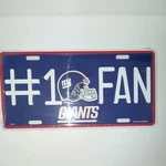 Rico New York Giants #1 Fan License Plate Blue White Red Nfl Football. Fixed Price $14.00.