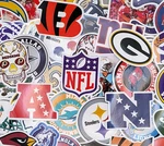 50 Pro Football Stickers Lot Vinyl American Gridiron Tailgate Helmet Sports Fan. Fixed Price $9.85.