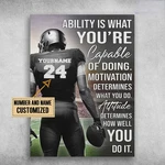 American Football, Poster, Ability Is What You're Capable Of Doing C.... Fixed Price $18.92.