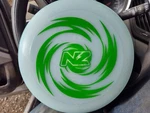 Nightzone Frisbee, Light Up Flying Disc Toysmith 10 Inches Green & White. Fixed Price $12.99.