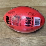 Poof Pro Mini Foam Football New Red Black 5.5" Vtg Plastic. Fixed Price $17.50.