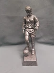 Large Silver Female Soccer Dribbler Statue Award Trophy Resin Pdu 50516-S. Fixed Price $9.95.