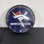 Nfl Denver Broncos 12" Round Wall Clock. Fixed Price $14.99.
