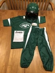 Franklin New York Jets Kids Nfl 5PC Deluxe Football Uniform Youth Medium Open Bx. Fixed Price $85.00.