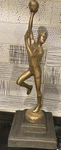 Vintage Circa 1950 Figural Basketball Player Shooting Hook Shot Trophy Exc. Fixed Price $75.00.