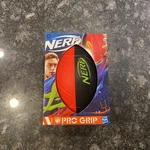 Nerf Sports Pro Grip 8 1/2" Football Red And Black New. Fixed Price $19.99.