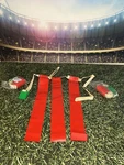 Triple Threat Football Belts Red Flags X-large. Fixed Price $12.99.