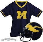 Michigan Wolverines Youth Football Helmet Jersey Set By Franklin, Brand New!. Fixed Price $40.00.