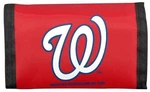 Rico Industries Mlb Washington Nationals Tri-fold Nylon Multi-slot Wallet Red. Fixed Price $8.62.