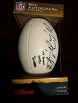 Marcus Mariota Autographed Wilson White Panel Football "1ST Game 4TDS" #/25 Uda. Fixed Price $50.00.