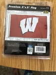 Bsi Ncaa College Wisconsin Badgers 3 X 5 Foot Flag With Grommets. Fixed Price $22.00.