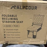 Extra Wide Folding Reclining Stadium Seat With Back Suppot For Bleachers, Ble.... Fixed Price $10.00.