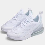 Size 3.5Y - Nike Air Max 270 Gs White Silver Youth. Fixed Price $74.99.
