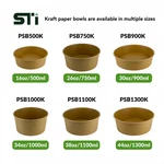 100PCS Round Kraft Paper Salad BOWL(16-44OZ) Meal Prep Bowl.lid Sold Separately. Fixed Price $37.38.