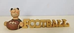Football New Resin Block With Silly Man Holding -blossom Bucket #82423D. Fixed Price $9.99.