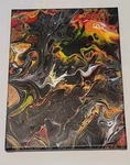 Abstract Art Original Custom Acrylic Pouring Painting 9X12 Canvas Signed. Fixed Price $45.00.