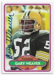 Gary Weaver Autographed Signed 1980 Topps Card #38 Green Bay Packers Football. Fixed Price $10.00.