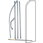 Solid White Swooper Flag Kit. Fixed Price $63.95.