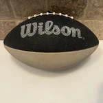 Wilson Nfl Football Rubber Silver Black Kids Junior Tailgate Party Youth. Fixed Price $14.96.