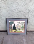 Rare! Framed Ron Crawford Hand-inked Print Wilmette Junior High School. Fixed Price $40.00.