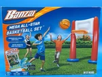 Banzai Mega All-star Basketball Set Inflatable Hoop & Water-weighted Base. Fixed Price $25.99.
