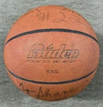 1984-85 University Of Maryland Team Signed Baden Game Basketball Len Bias +7. Fixed Price $2950.00.