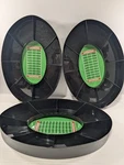Football Serving Tray Set Touchdown Field Design Party Snack Platters Of 3. Fixed Price $12.56.