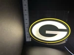 Green Bay Packers Nfl Display Handmade 3D Printed Decor Usb Illuminated Sign. Fixed Price $28.00.