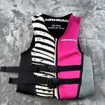 Airhead Kids Life Jacket Pfd Vest Youth 50-90 Lbs Pink/black/white Zebra. Fixed Price $13.00.
