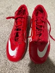 Authentic Nike Superbad Pro Buffalo Bills Color Rush Cleats. Fixed Price $445.00.