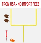 Gosports Pro Challenge Field Goal Post Set With 2 Footballs And Kicking Tee. Fixed Price $55.99.