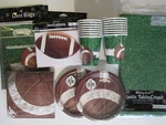 Football Tailgate Rush - Birthday Party Supply Deluxe Kit W/invites & Loot Bags. Fixed Price $22.79.